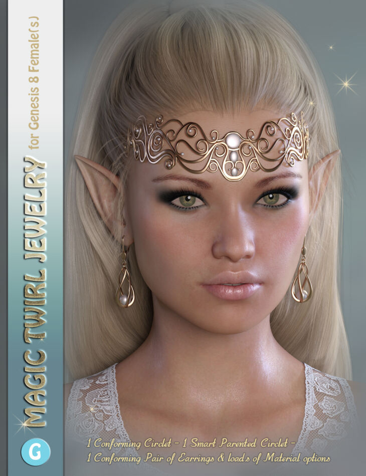 GDN Magic Twirl Jewelry for Genesis 8 Females_DAZ3D下载站
