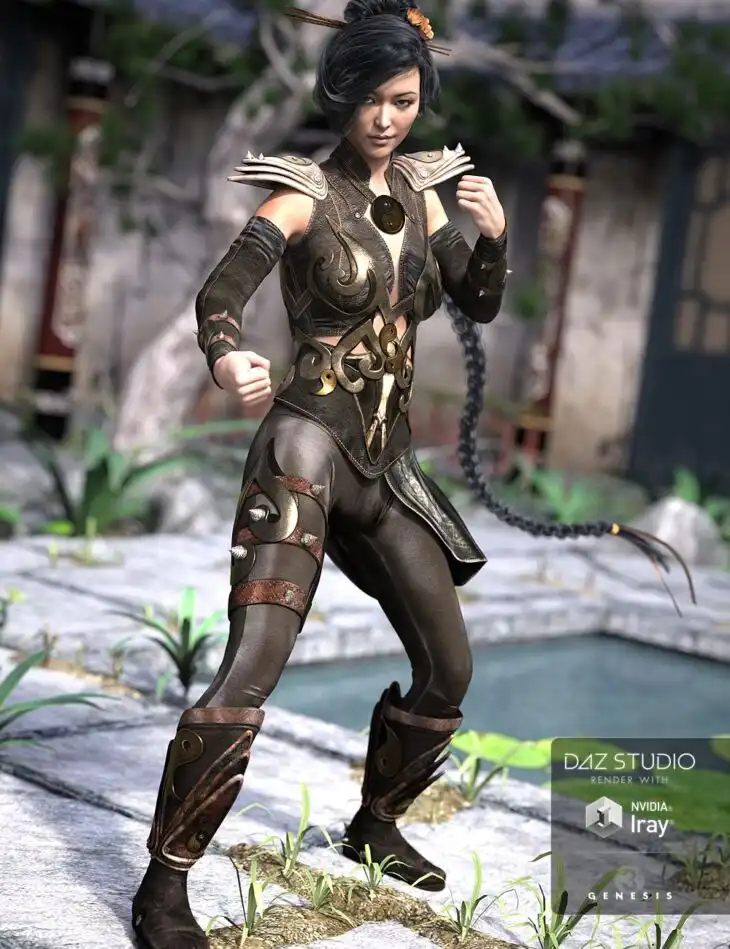 Mercurial Guardian Outfit for Genesis 3 Female(s) & Textures_DAZ3D下载站