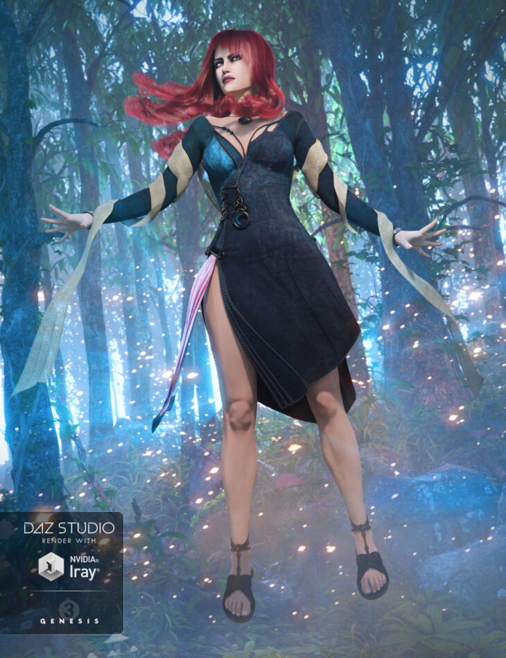 Morrigan Outfit for Genesis 3 Female(s) & Textures_DAZ3D下载站