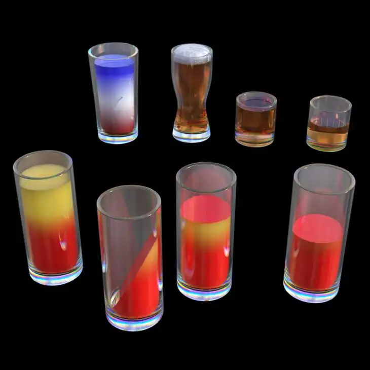 SY Free Drinking Glasses Iray_DAZ3D下载站