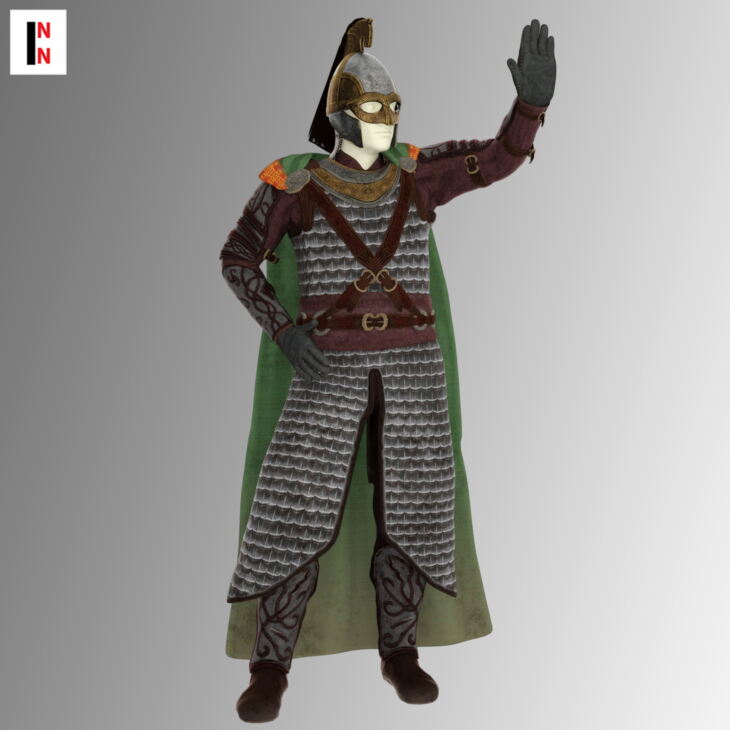 TLOTR – Rohan Royal Guard Outfit For Genesis 8 Male_DAZ3D下载站