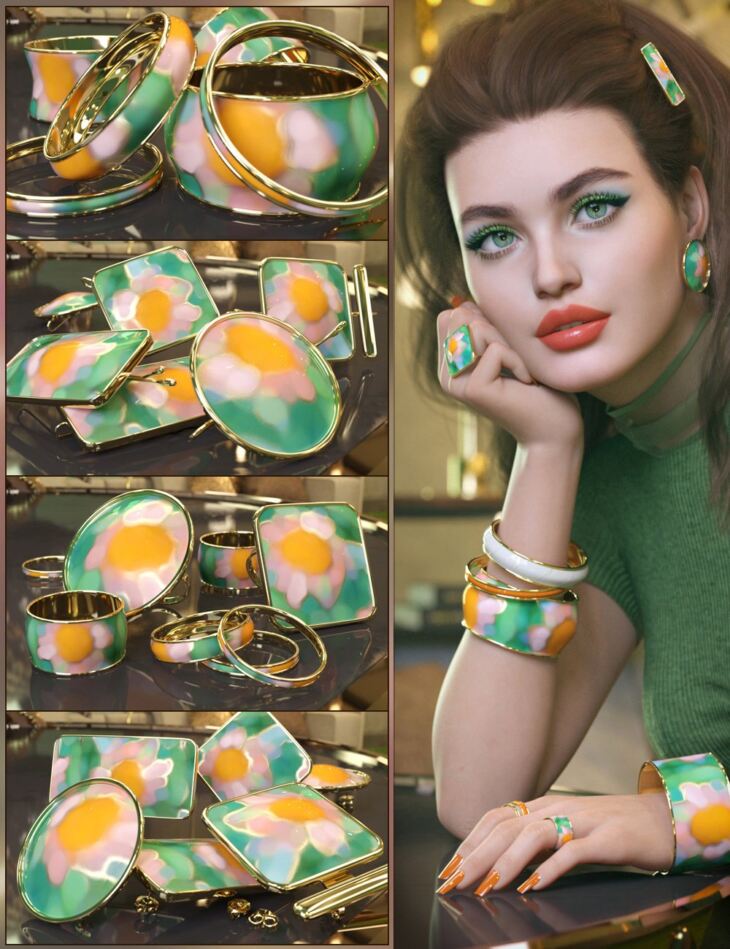 VRV Claire Jewelry for Genesis 9, 8.1, and 8_DAZ3DDL