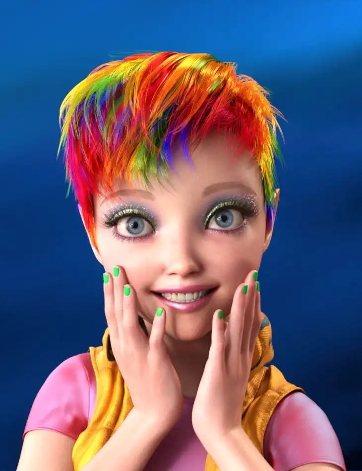 dForce Newton Hair for Genesis 9_DAZ3DDL