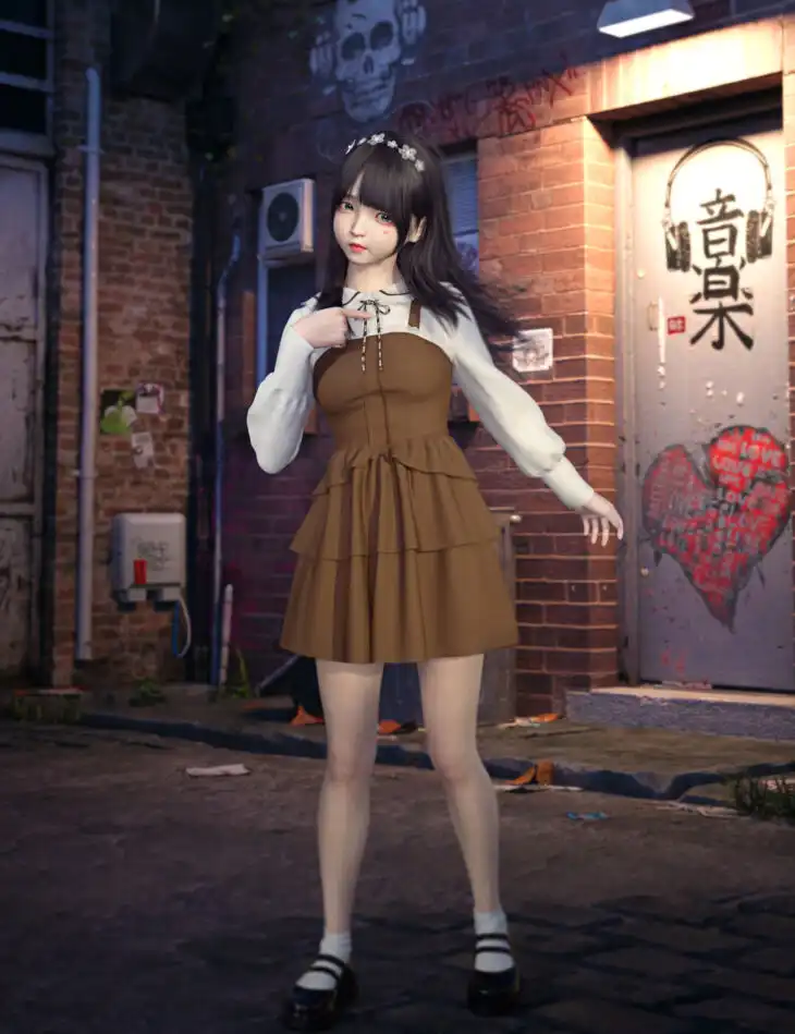 dForce SU Cute Dress Bundle for Genesis 8, 8.1, and 9_DAZ3DDL