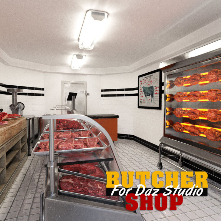 Butcher Shop for DS Iray_DAZ3D下载站