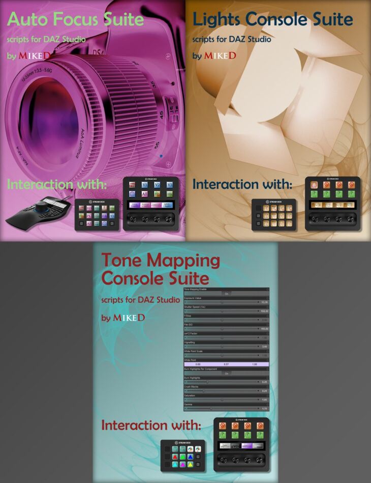 Camera – Lights – Tone Mapping – Action Bundle_DAZ3D下载站