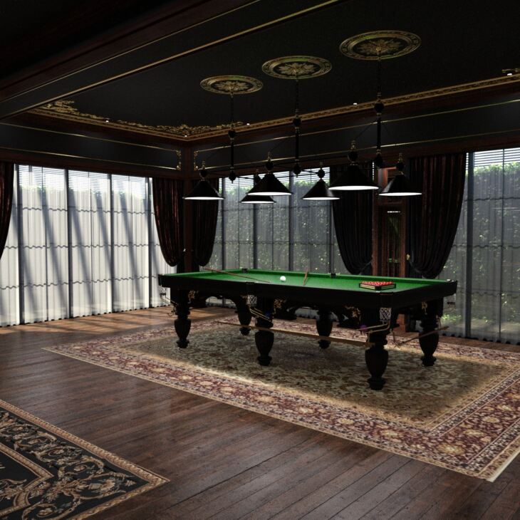 Elegant Billiard Room_DAZ3DDL