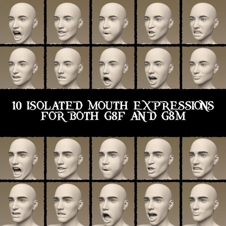 Expressions – What An Expression 3 For G8F And G8M_DAZ3D下载站
