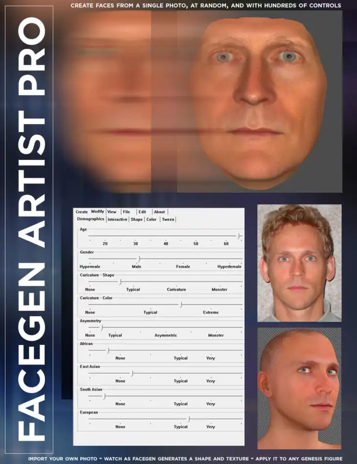 FaceGen Artist Pro 3.12 (x86 & x64)_DAZ3D下载站