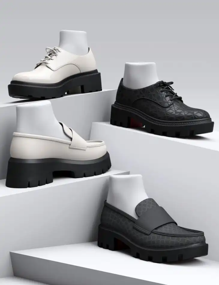 HL Loafers and Oxford Shoes for Genesis 9_DAZ3D下载站
