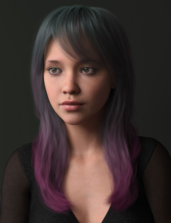 Layered Winter Style Hair Color Expansion_DAZ3D下载站