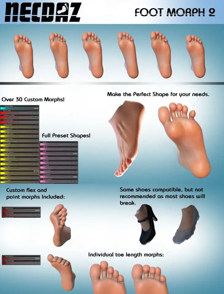 Necdaz Foot Morph 2_DAZ3DDL