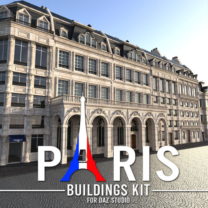 PARIS – Buildings Kit for DS Iray_DAZ3DDL
