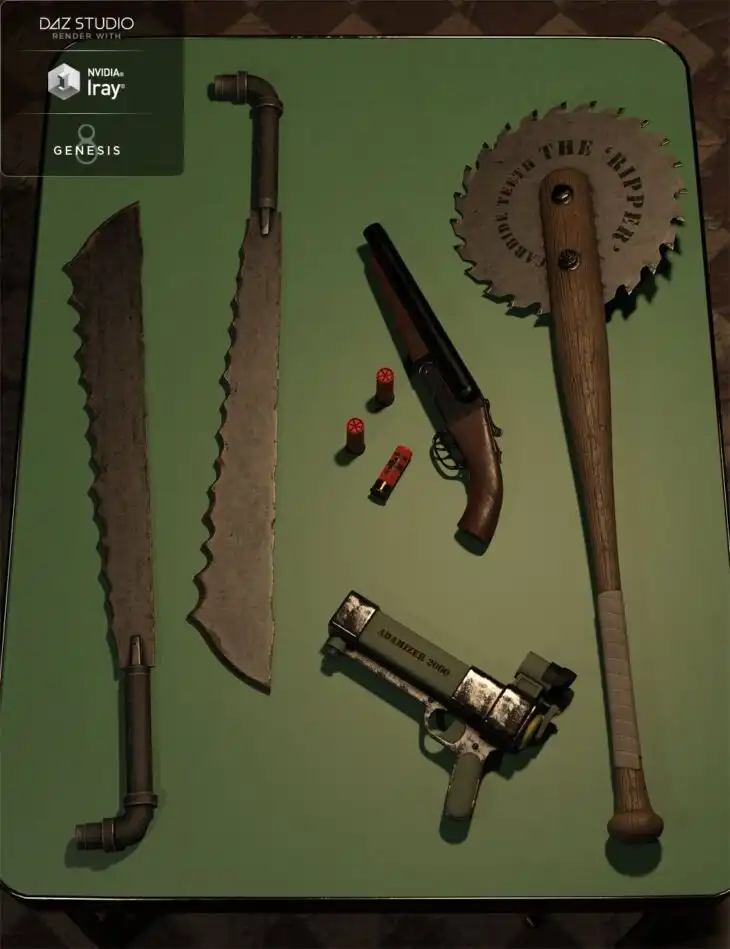 Post Apocalypse Weapon Set 1_DAZ3DDL