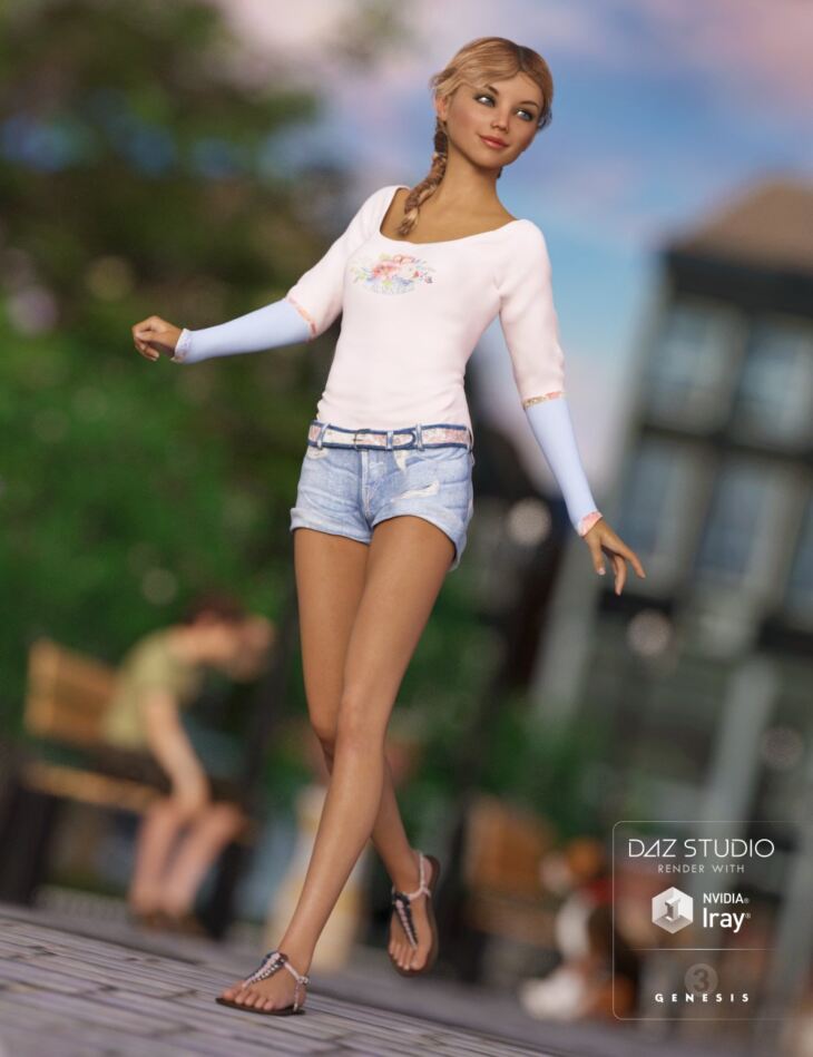 Summer Trend Outfit for Genesis 3 Female(s) + Textures_DAZ3DDL