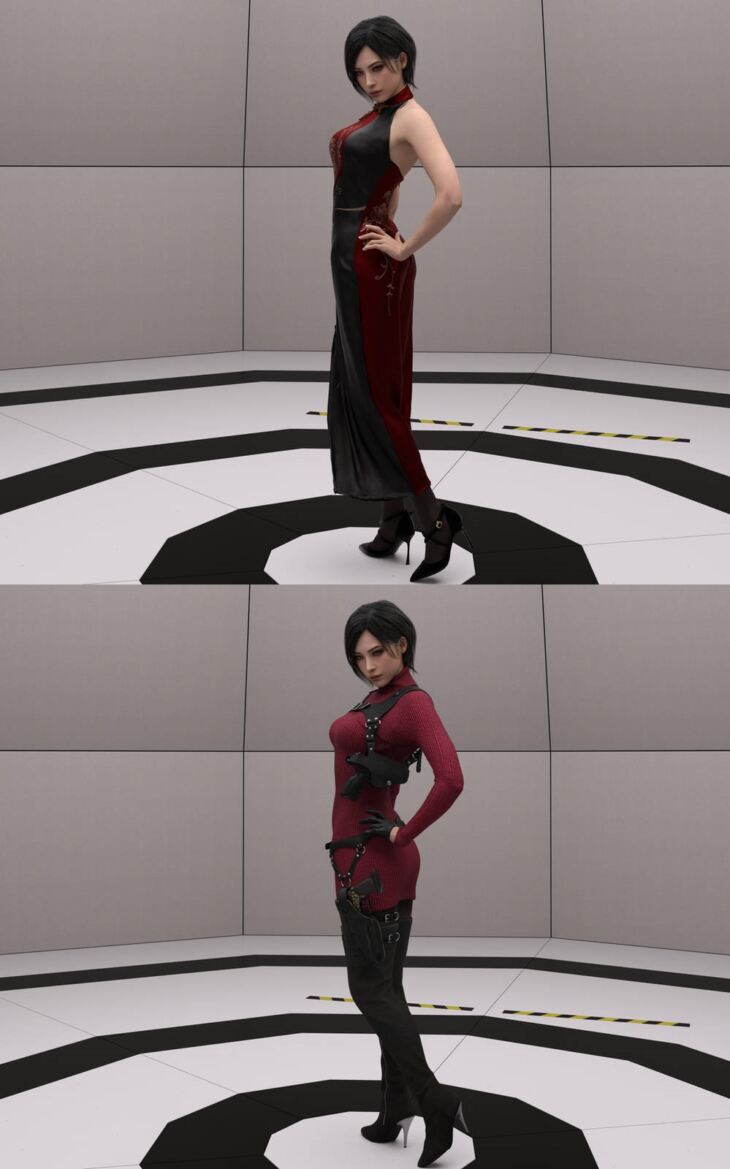 Ada Wong for G8F and G8.1F Plus Ada Wong Agent Outfit_DAZ3D下载站