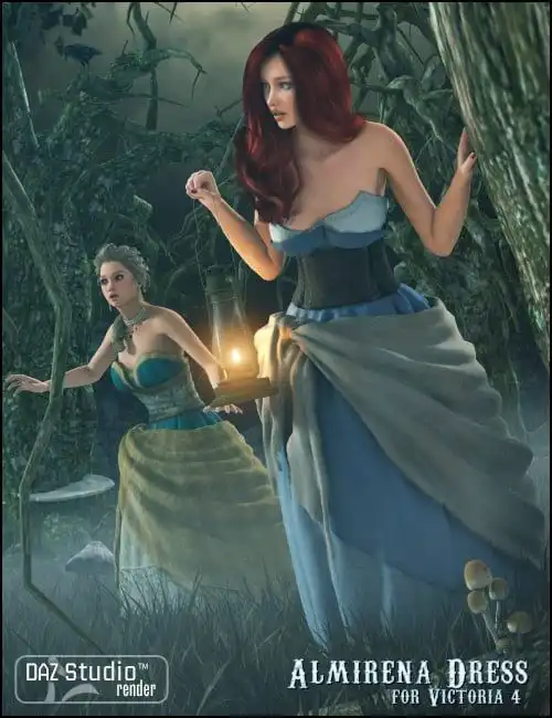 Almirena Dress & Textures_DAZ3D下载站