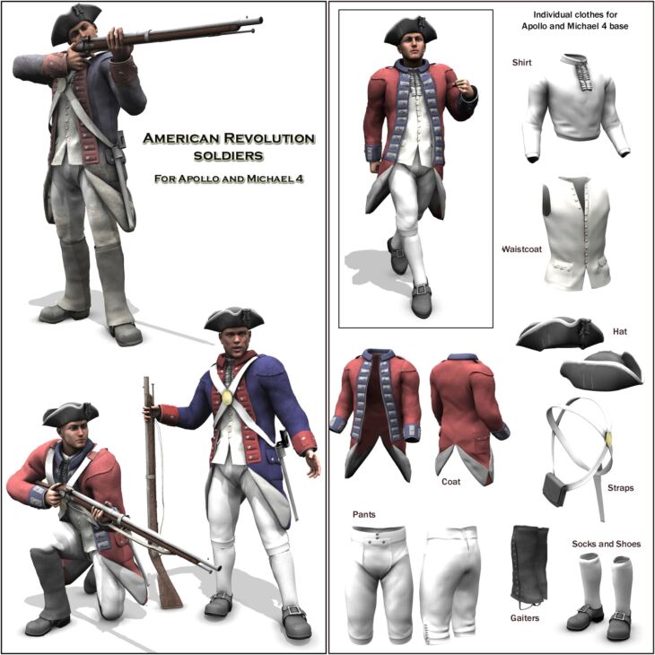 American Revolution Soldiers_DAZ3DDL