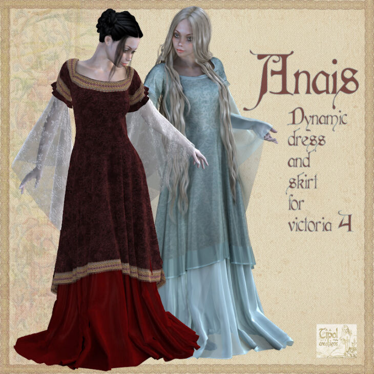 Anais Dynamic Dress and Skirt_DAZ3D下载站