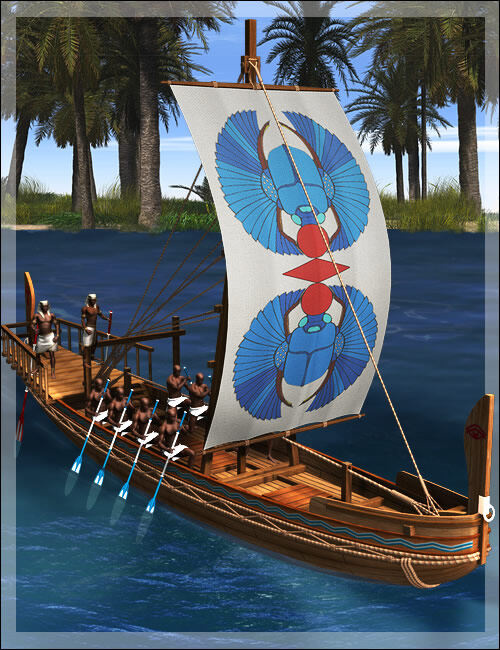 Ancient Egyptian Canal Boat_DAZ3DDL