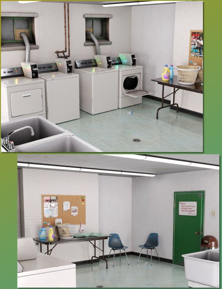 Apartment Laundry Room_DAZ3D下载站