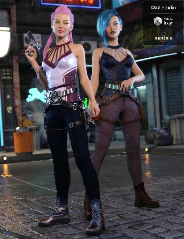 Bounty Huntress Outfit Textures_DAZ3D下载站