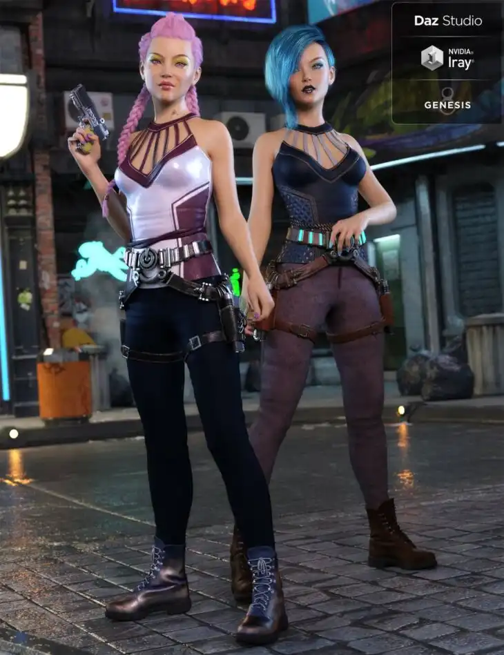 Bounty Huntress Outfit Textures_DAZ3DDL