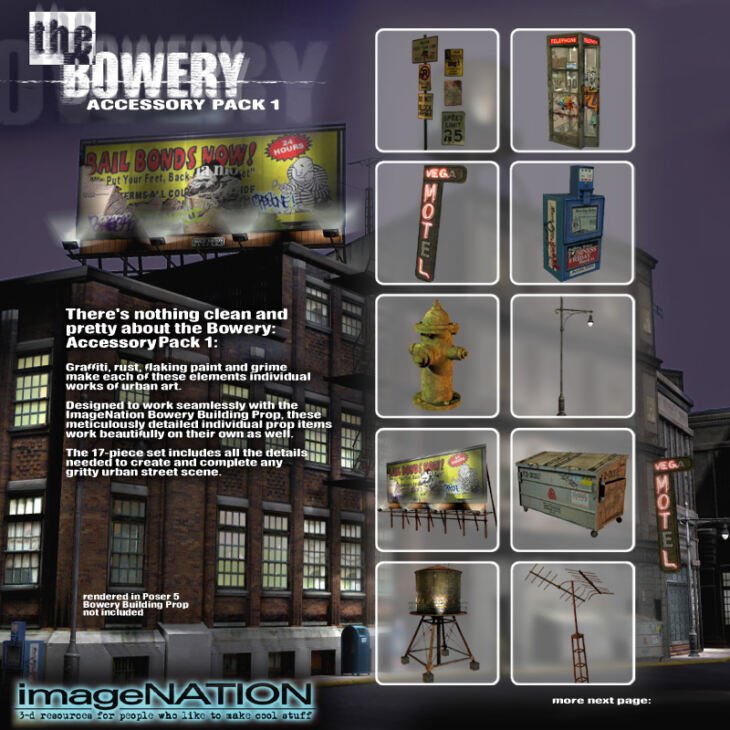 Bowery Exp. Pack 1 Street Accessories_DAZ3DDL