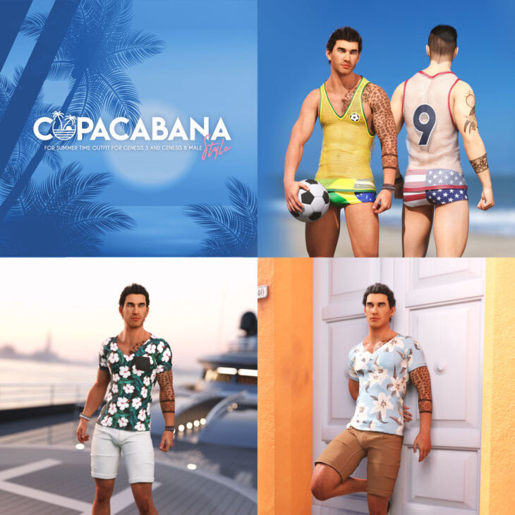Copacabana Style Textures for Summer Time G8M_DAZ3D下载站