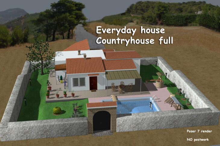 Everyday house – Countryhouse full_DAZ3D下载站