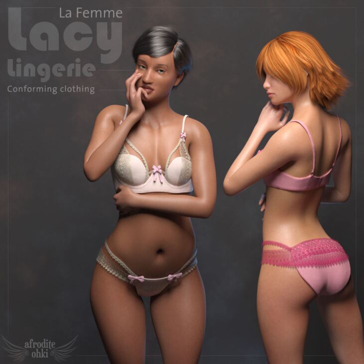 Lacy Lingerie for La Femme_DAZ3DDL