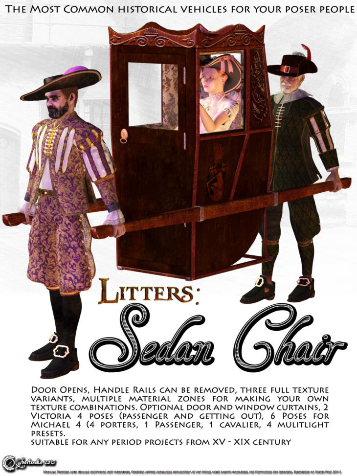 Litters: Sedan Chair_DAZ3D下载站