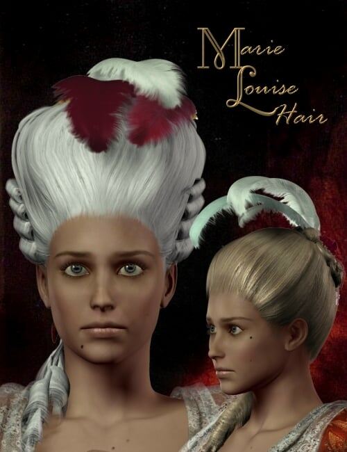 Marie Louise Hair and Wig_DAZ3D下载站