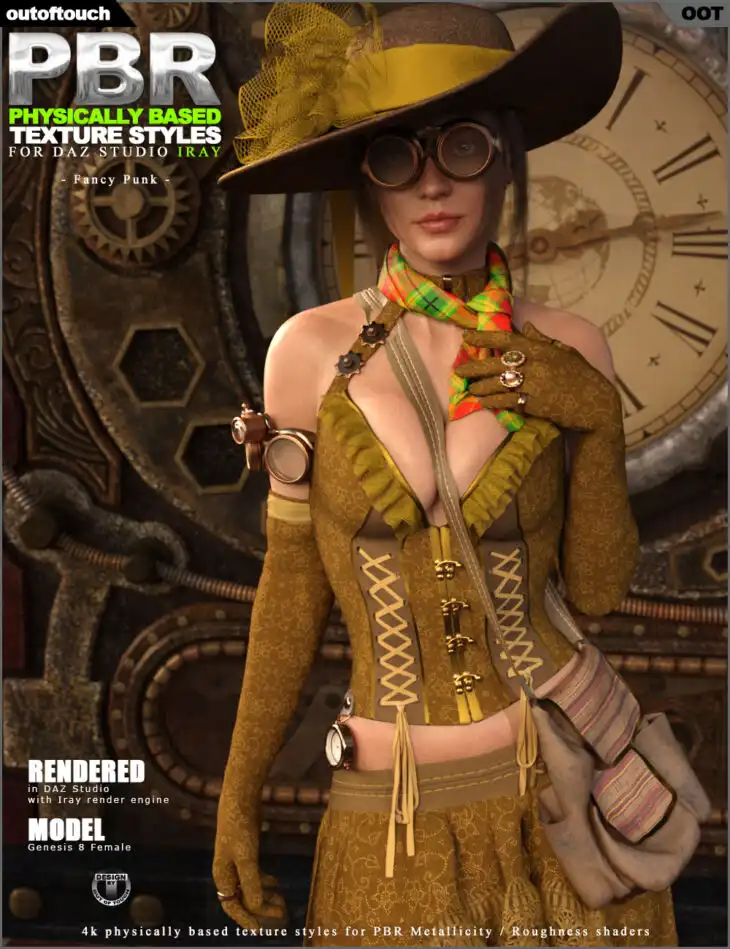 OOT PBR Texture Styles for Fancy Punk_DAZ3D下载站