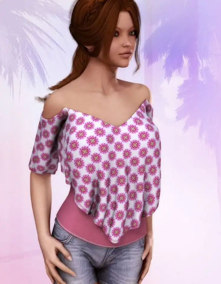 Pink LUV Summer Lovin for V4_DAZ3D下载站