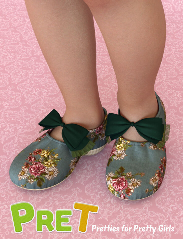 PreT Girls Soft Shoes for Genesis 8 Females_DAZ3DDL