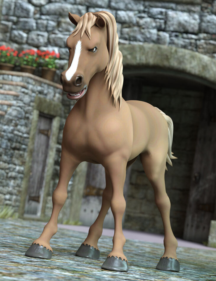 Toon Ride Poses for 3DU Toon Horse_DAZ3D下载站
