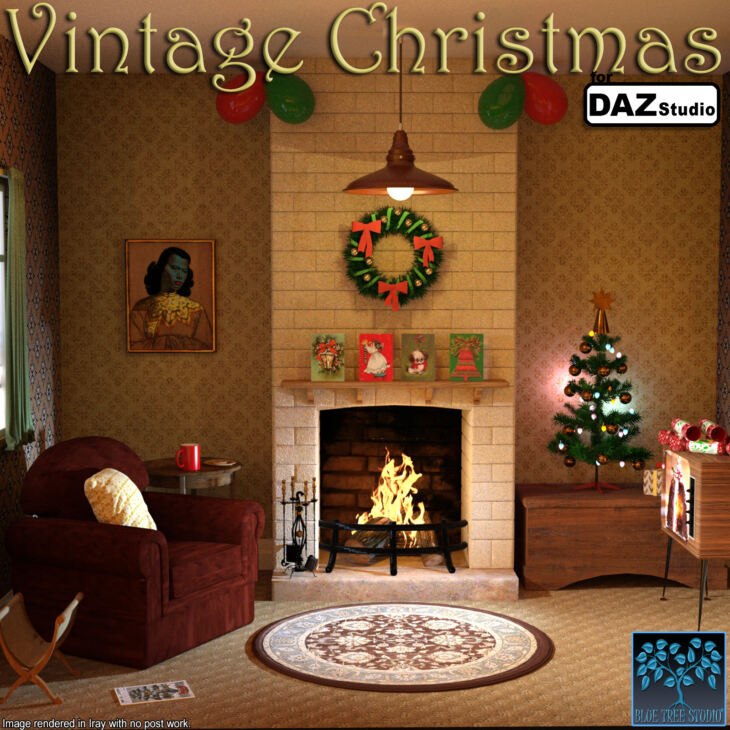 Vintage Christmas for Daz Studio_DAZ3D下载站