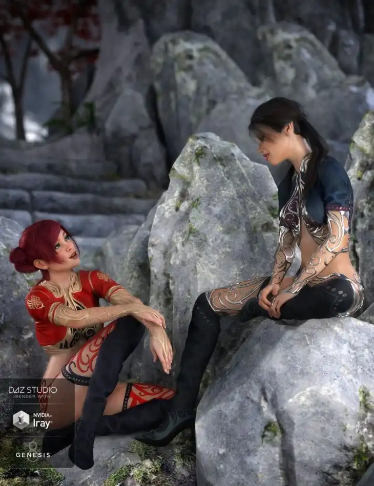 Willow Night Outfit Textures_DAZ3D下载站