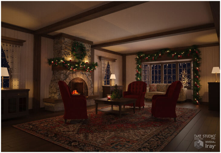 Winter Cottage Interior_DAZ3DDL