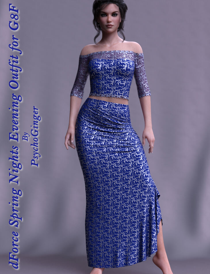 dForce Spring Nights Evening Outfit for G8F_DAZ3D下载站
