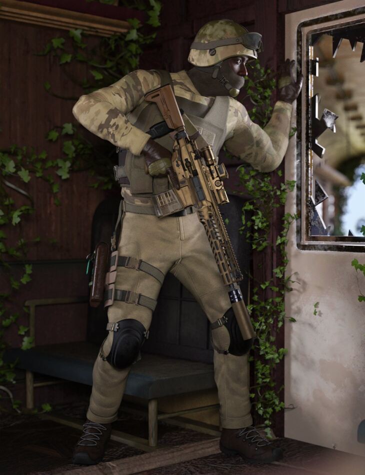 dForce Tactical Style Outfit Texture Add-On_DAZ3DDL