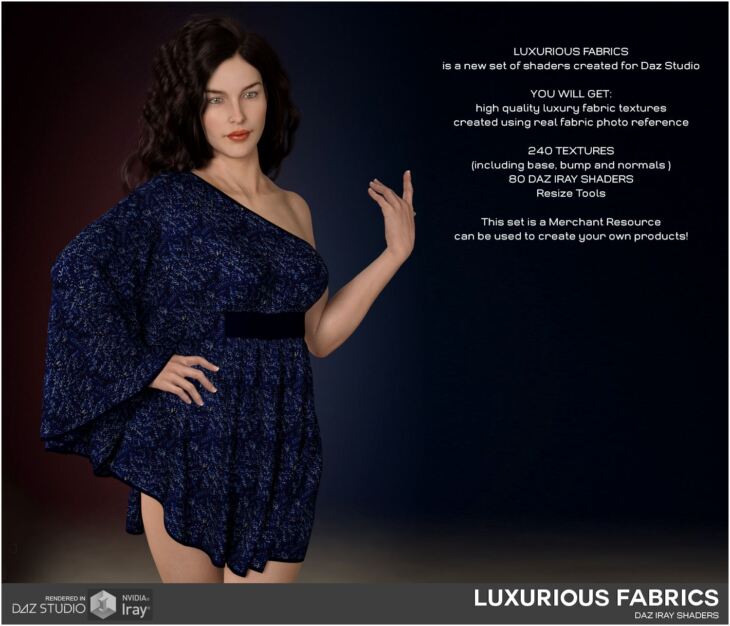 Daz Iray – Luxurious Fabrics_DAZ3D下载站