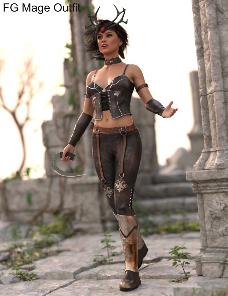 FG Mage Outfit for Genesis 8 Female(s)_DAZ3D下载站