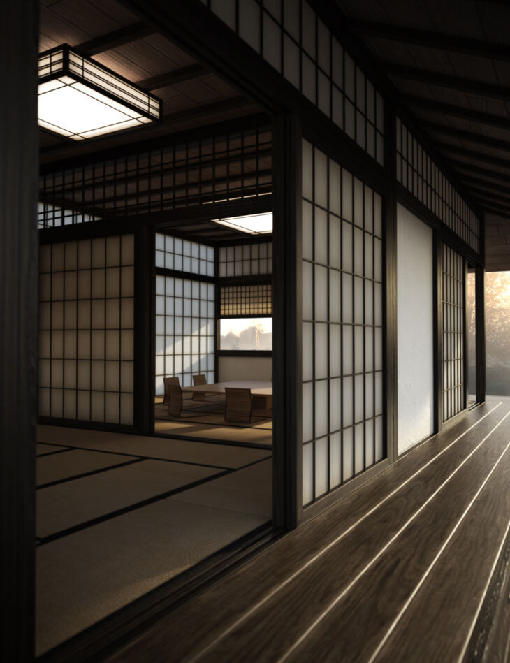 Japanese Style Tatami Room_DAZ3D下载站