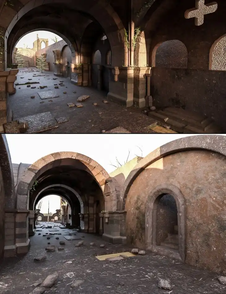Ruined Corridor_DAZ3DDL