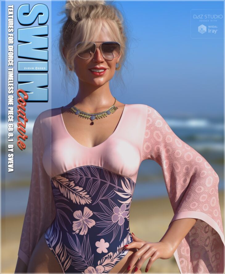 SWIM Couture Textures for Timeless One Piece G8G8.1F_DAZ3D下载站