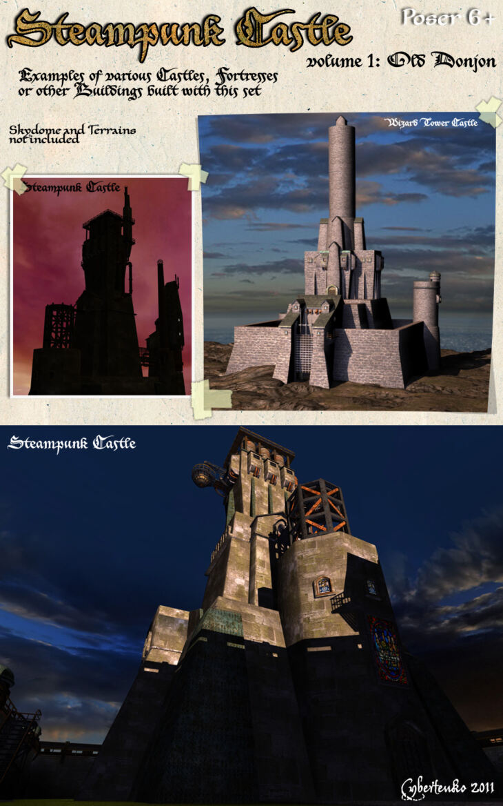 Steampunk Castle Construction Kit_DAZ3D下载站