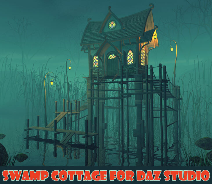 Swamp Cottage for Daz Studio_DAZ3D下载站
