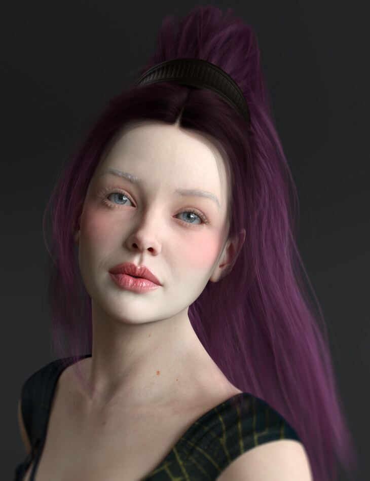 Updo of Fantasy Hair Color Expansion_DAZ3D下载站